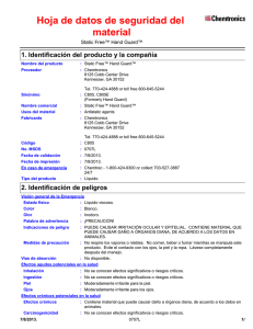 Hoja de datos de seguridad del material