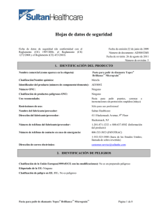 Hojas de datos de seguridad