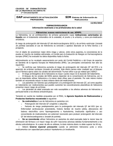 Farmacovigilancia. Hidroxicina