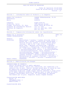 tetracloruro de carbono