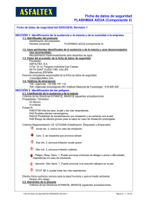 Ficha de datos de seguridad FLASHMAX AGUA (Componente 2)