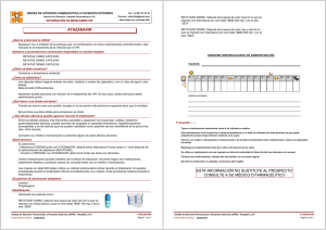 atazanavir esta informaci&oacute;n no sustituye al prospecto consulte a su