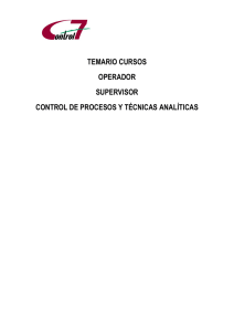 TEMARIO CURSOS OPERADOR SUPERVISOR CONTROL DE