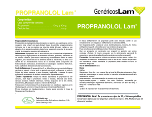 PROPRANOLOL Lam® PROPRANOLOL Lam®