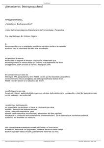 ¿Necesitamos Dextropropoxifeno?