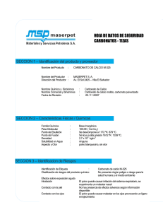 hoja de datos de seguridad carbonatos - tizas