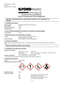 FICHA DE DATOS DE SEGURIDAD Ilfotec DD Revelador