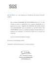 SGS ICS Ibérica, S.A., como Organismo de Certificación de