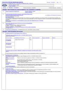 FICHA DE DATOS DE SEGURIDAD (REACH) Versión: 10 Revisión