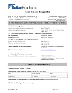 Hojas de datos de seguridad