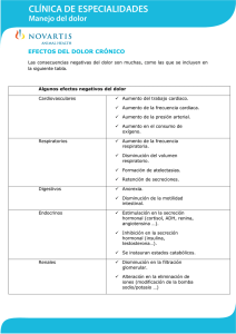 CLÍNICA DE ESPECIALIDADES Manejo del dolor