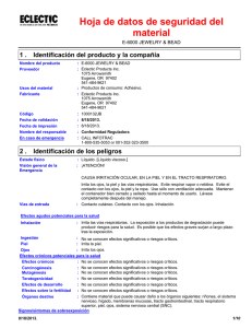 Hoja de datos de seguridad del material