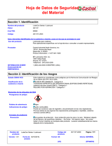 Hoja de Datos de Seguridad del Material