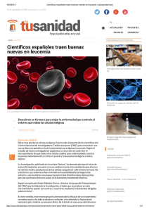 Científicos españoles traen buenas nuevas en leucemia
