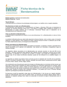 Ficha técnica de la Bendamustina