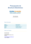 Presupuesto de Brochure Electrónico