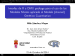 Interfaz de R a DMU package para el uso de los Modelos Mixtos