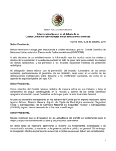 Intervención México en el debate de la Cuarta Comisión sobre