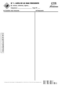N° 1. LISTA DE LO MAS FRECUENTE