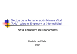 Efectos de la Remuneración Mínima Vital (RMV) sobre el Empleo y