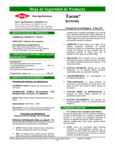 Hoja de Seguridad - SDS