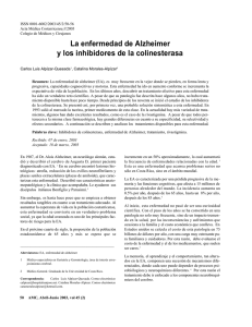La enfermedad de Alzheimer y los inhibidores de la colinesterasa
