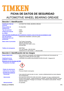 ficha de datos de seguridad automotive wheel bearing