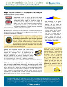 Diga, Voto a Favor de la Protecci&oacute;n de los Ojos