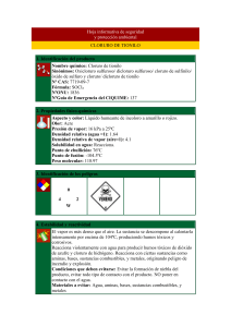 Cloruro de Tionilo - IMRE - Instituto de Ciencia y Tecnología de