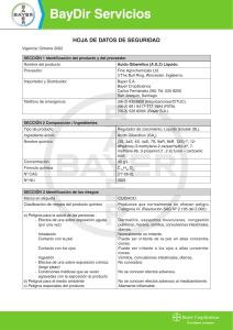 Hoja de Datos de Seguridad Ácido Giberélico