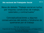 Mesa de debate “Trabajo social en lucha: por mejores condiciones