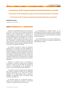 Conclusiones del XII Congreso Español de Salud Ambiental en