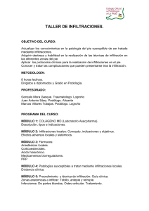 TALLER DE INFILTRACIONES.