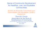 Sense of Community Development for Healthier, Just, and Equitable