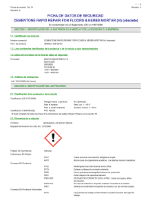 FICHA DE DATOS DE SEGURIDAD CEMENTONE RAPID