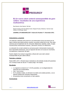 B- A new self expanding large caliber ureteral stent