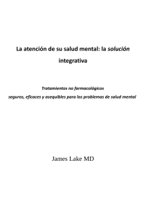 La atención de su salud mental: la solución integrativa James Lake
