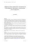Adaptación Intercultural de documentos de Consentimiento