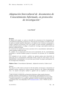 Adaptación Intercultural de documentos de Consentimiento