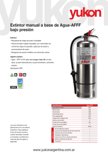Extintor manual a base de Agua-AFFF bajo presión