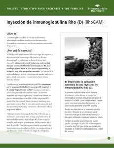 Inyección de inmunoglobulina Rho (D) (RhoGAM)
