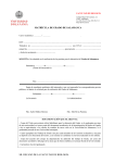 Modelo del documento de Matrícula