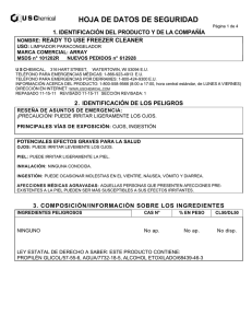 hoja de datos de seguridad