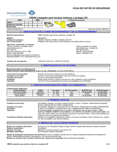 HOJA DE DATOS DE SEGURIDAD CREW Limpiador para