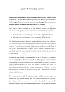 Efectos de primacia y recencia