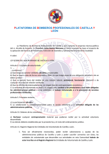 Nota de prensa de la Plataforma de Bomberos Profesionales sobre