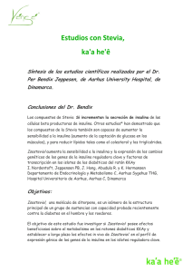 Estudios sobre la Stevia Dr. Per Bendix Jeppese