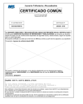 certificado común