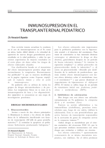 inmunosupresion en el transplante renal pediatrico
