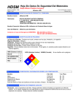 HDSM Hoja De Datos De Seguridad Del Materiales